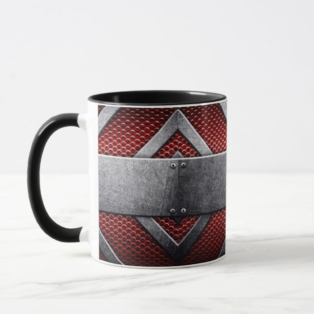 Pattern of metal plate mug (Left)