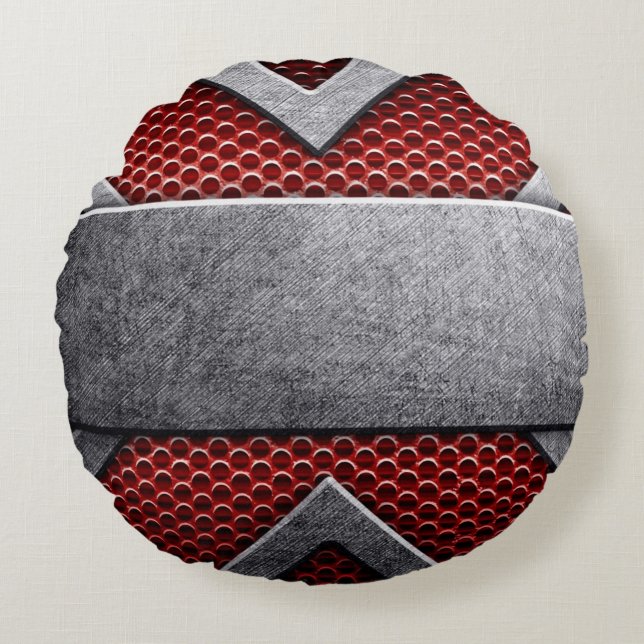 Pattern of metal plate round cushion (Front)