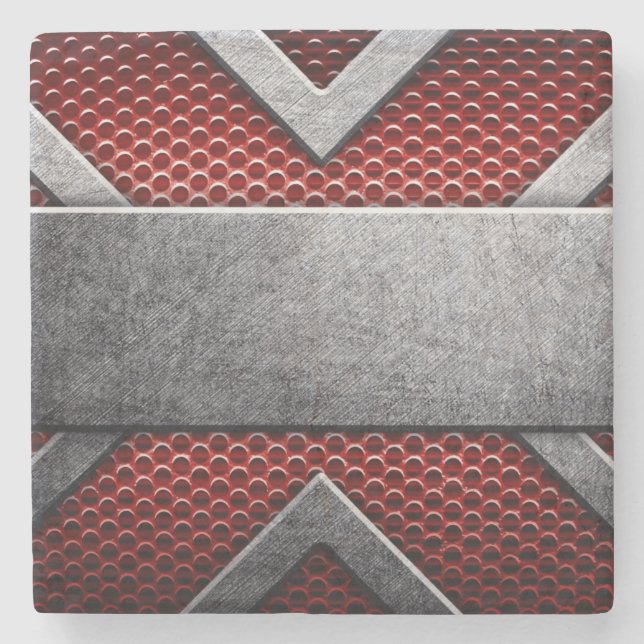 Pattern of metal plate stone coaster (Front)