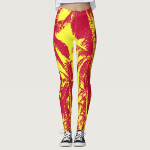 Pattern of Palm Tree Leaves Leggings