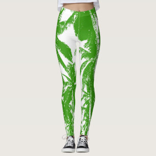 Pattern of Palm Tree Leaves Leggings