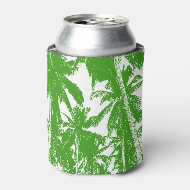 Pattern of Palm Trees in a Posterised Design Can Cooler (Can Front)