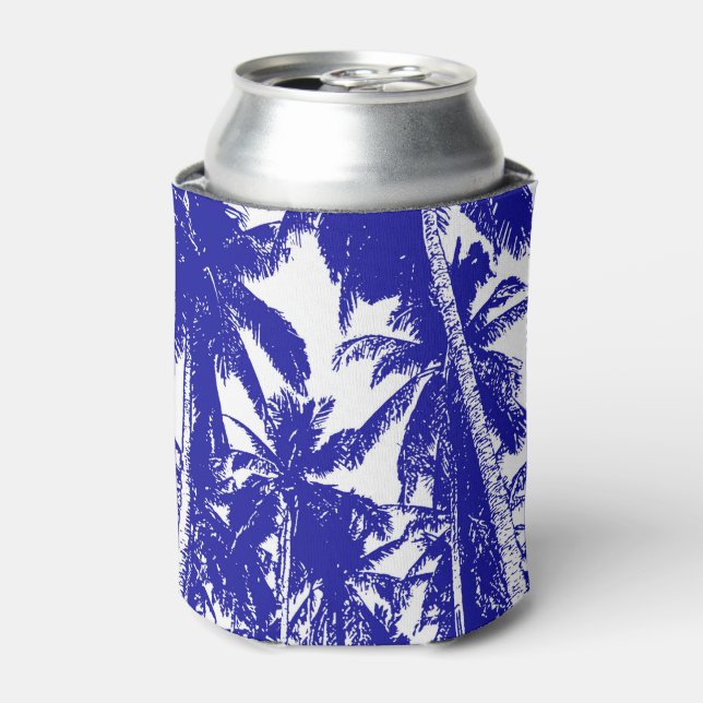 Pattern of Palm Trees in a Posterised Design Can Cooler (Can Front)