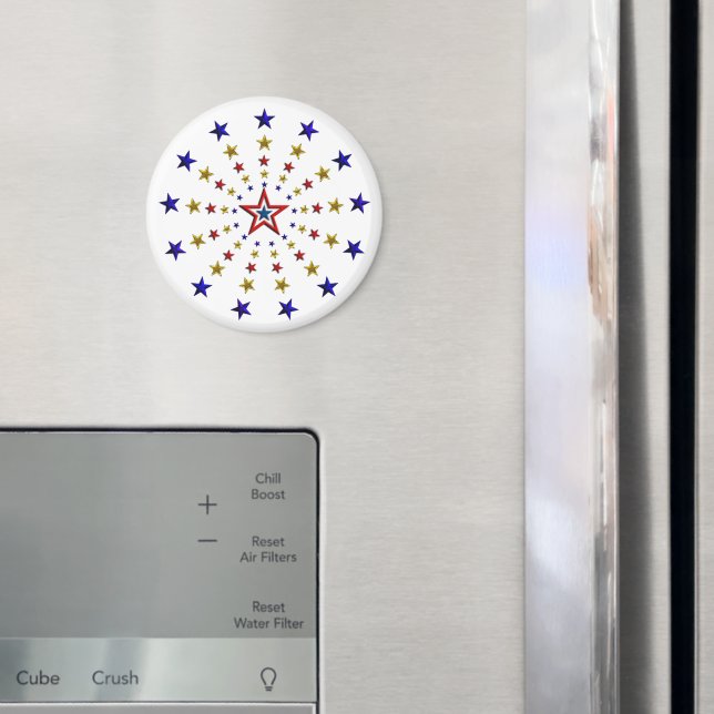 Pattern of Patriotic Stars Magnet (In Situ (Fridge))