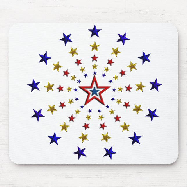 Pattern of Patriotic Stars Mouse Pad (Front)