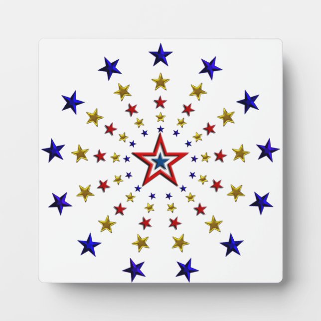 Pattern of Patriotic Stars Plaque (Front)