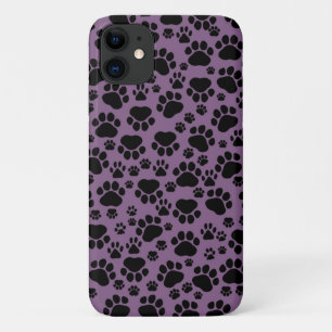 Pattern Of Paws, Black Paws, Dog Paws, Animal Paws iPhone 11 Case