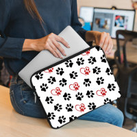 Pattern Of Paws, Black Paws, Red Paws, Hearts