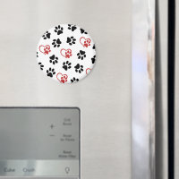 Pattern Of Paws, Black Paws, Red Paws, Hearts