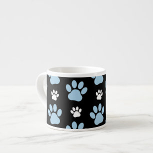 Pattern Of Paws, Blue Paws, Dog Paws, Animal Paws Espresso Cup