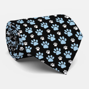 Pattern Of Paws, Blue Paws, Dog Paws, Animal Paws Tie