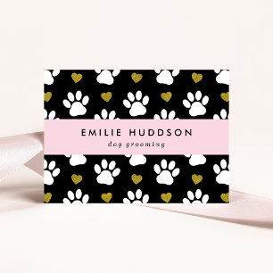 Pattern Of Paws, Dog Groomer, Dog Walker, Pet Shop Business Card