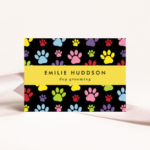 Pattern Of Paws, Dog Groomer, Dog Walker, Pet Shop Business Card