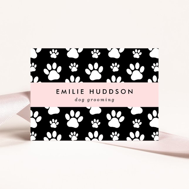 Pattern Of Paws, Dog Groomer, Dog Walker, Pet Shop Business Card (Creator Uploaded)