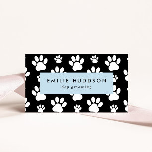 Pattern Of Paws, Dog Groomer, Dog Walker, Pet Shop Business Card