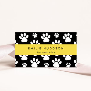 Pattern Of Paws, Dog Groomer, Dog Walker, Pet Shop Business Card