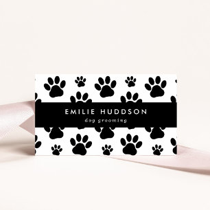 Pattern Of Paws, Dog Groomer, Dog Walker, Pet Shop Business Card