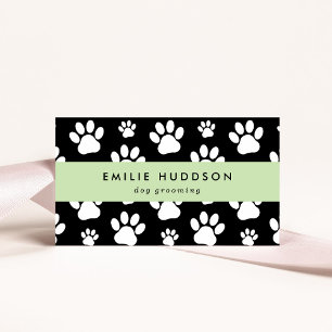 Pattern Of Paws, Dog Groomer, Dog Walker, Pet Shop Business Card