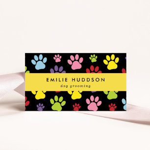 Pattern Of Paws, Dog Groomer, Dog Walker, Pet Shop Business Card