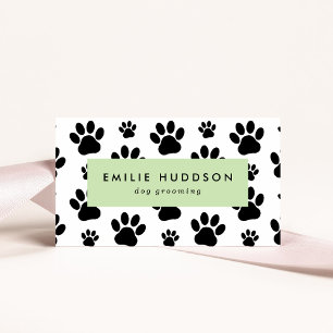 Pattern Of Paws, Dog Groomer, Dog Walker, Pet Shop Business Card