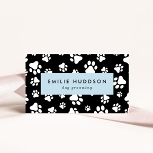 Pattern Of Paws, Dog Groomer, Dog Walker, Pet Shop Business Card