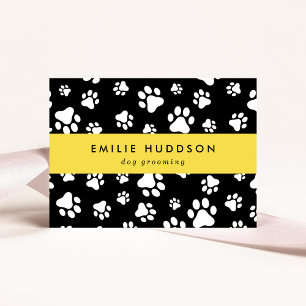 Pattern Of Paws, Dog Groomer, Dog Walker, Pet Shop Business Card