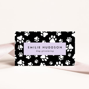 Pattern Of Paws, Dog Groomer, Dog Walker, Pet Shop Business Card