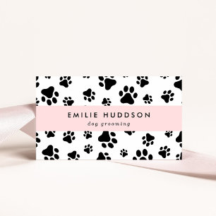 Pattern Of Paws, Dog Groomer, Dog Walker, Pet Shop Business Card