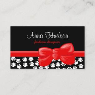 Pattern Of Paws, Dog Groomer, Dog Walker, Pet Shop Business Card