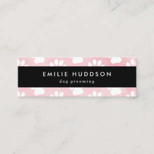 Pattern Of Paws, Dog Groomer, Dog Walker, Pet Shop Mini Business Card