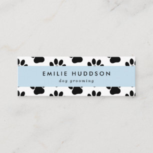 Pattern Of Paws, Dog Groomer, Dog Walker, Pet Shop Mini Business Card