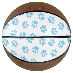 Pattern Of Paws, Dog Paws, Baby Blue Paws Basketball