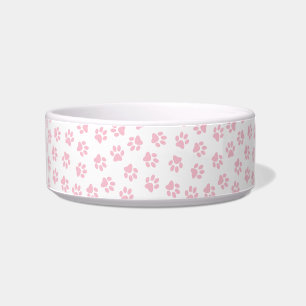 Pattern Of Paws, Dog Paws, Baby Pink Paws Bowl