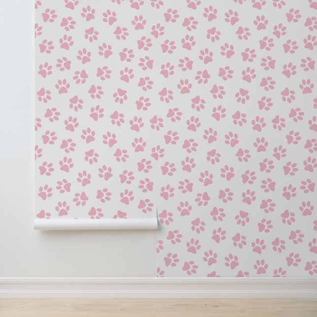 Pattern Of Paws, Dog Paws, Baby Pink Paws Wallpaper (Application)