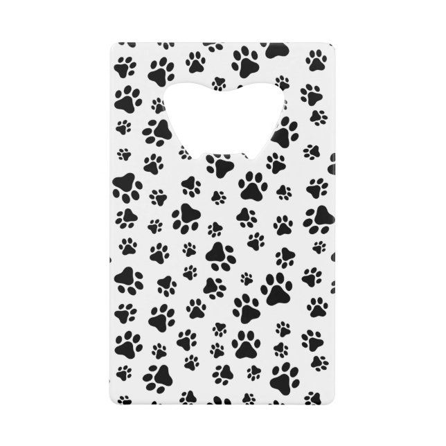 Pattern Of Paws, Dog Paws, Black and White (Front)