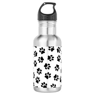 Pattern Of Paws, Dog Paws, Black Paws 532 Ml Water Bottle