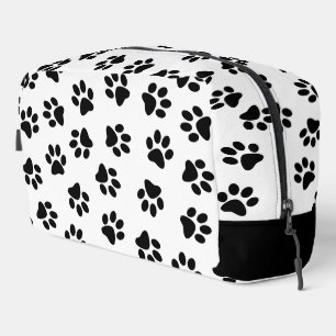 Pattern Of Paws, Dog Paws, Black Paws Dopp Kit