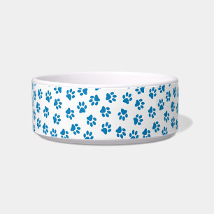 Pattern Of Paws, Dog Paws, Blue Paws Bowl