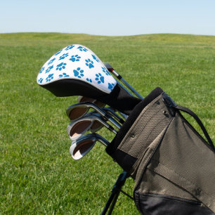 Pattern Of Paws, Dog Paws, Blue Paws Golf Head Cover