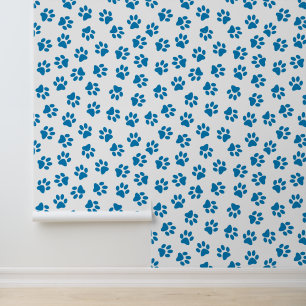 Pattern Of Paws, Dog Paws, Blue Paws Wallpaper