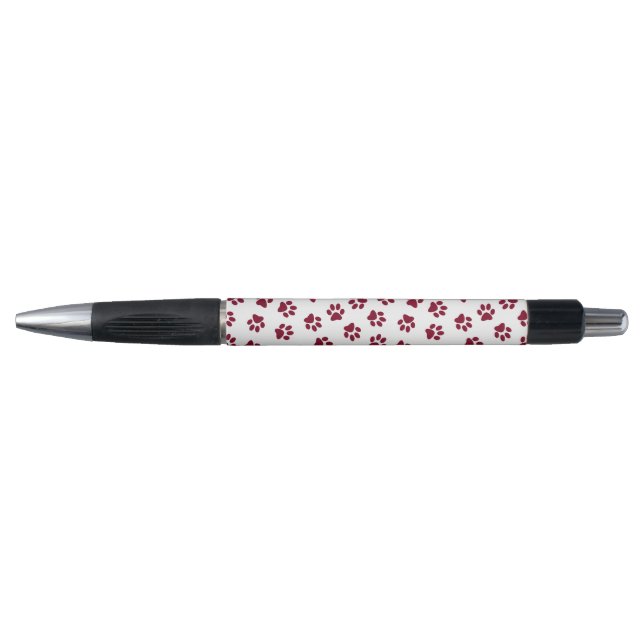 Pattern Of Paws, Dog Paws, Burgundy Paws (Front)