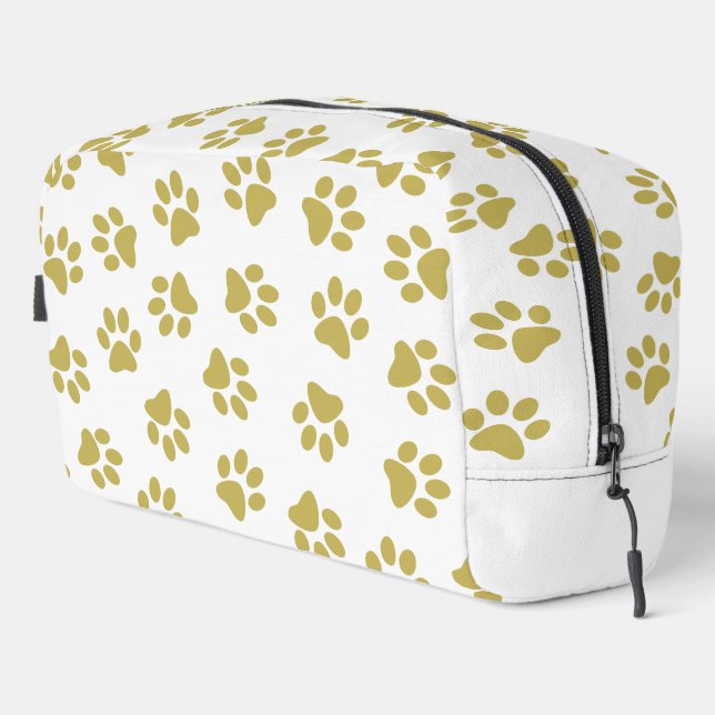 Pattern Of Paws, Dog Paws, Golden Paws Dopp Kit (Right Corner)