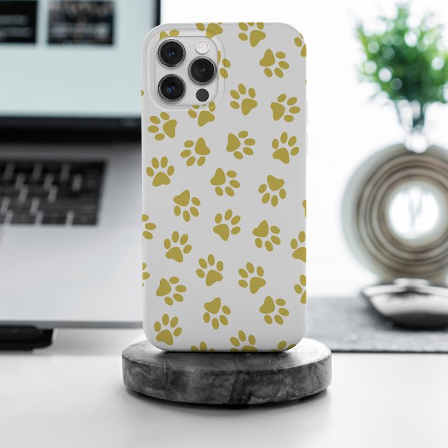 Pattern Of Paws, Dog Paws, Golden Paws iPhone Case (Creator Uploaded)