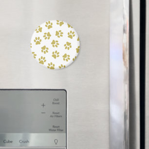 Pattern Of Paws, Dog Paws, Golden Paws Magnet