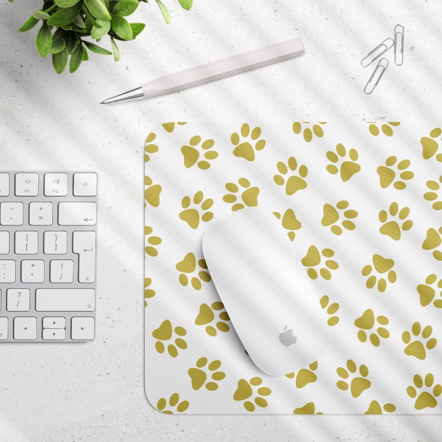 Pattern Of Paws, Dog Paws, Golden Paws Mouse Pad (Creator Uploaded)