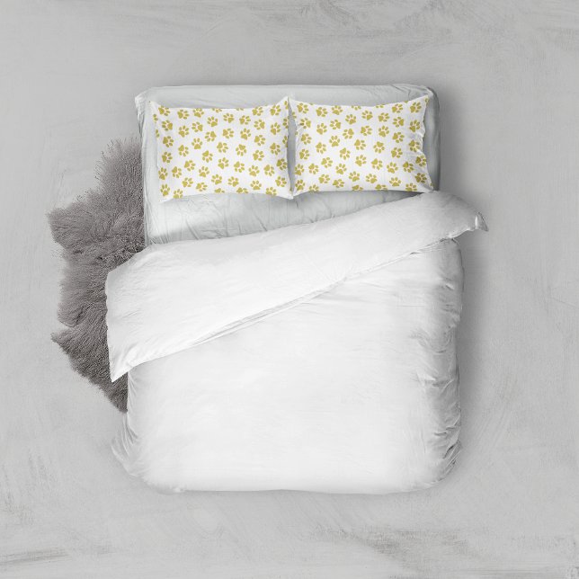 Pattern Of Paws, Dog Paws, Golden Paws Pillowcase (Creator Uploaded)