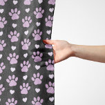 Pattern Of Paws, Dog Paws, Lilac Paws, Hearts Scarf<br><div class="desc">Cute,  fun and adorable pattern with lilac paws and purple hearts. Modern and trendy gift,  perfect for the dog lover in your life.</div>