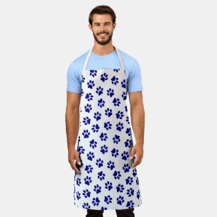 Pattern Of Paws, Dog Paws, Navy Blue Paws Apron
