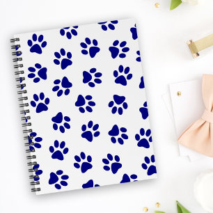 Pattern Of Paws, Dog Paws, Navy Blue Paws Planner