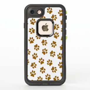 Pattern Of Paws, Dog Paws, Orange Gold Paws